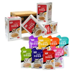 테비 고양이 쮸루쮸루 파우치 간식, 헤어볼, 30g, 48개