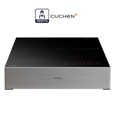 [CUCHEN] 스마트 BLACK 인덕션 3구 프리존기능 초고화력3300W, 프리스탠딩, 설치요청(설치비별도)