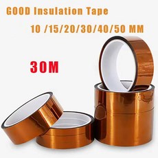 30M 골드 핑거 고온 테이프 절연 정전기 사이즈 애완동물 방지 배터리 폴리이미드 멀티, 15mm, 1개