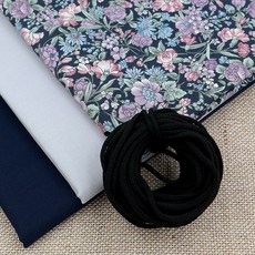 마미쏘잉/ 국내산 고급 마스크끈 마스크고무줄 유아용마스크끈10마 3mm, 1개, 블랙 10마