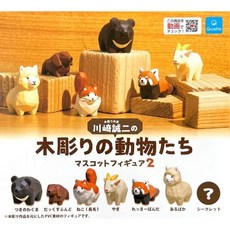【616toys】Qualia 轉蛋 川崎誠二 木雕動物2 (全6 1種) 整套販售, 整套（全6種）