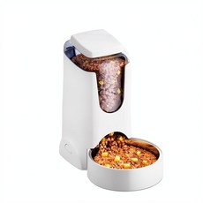 大容量自動寵物餵食器, 白色不鏽鋼款餵食器 通用, 1個
