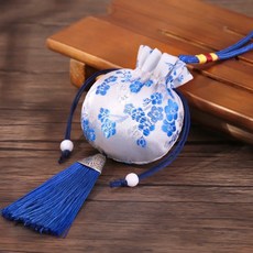 端午節香包 端午香囊 刺繡香包袋 流蘇香包 香包空袋 束口袋香包, 1個, 梅花白色