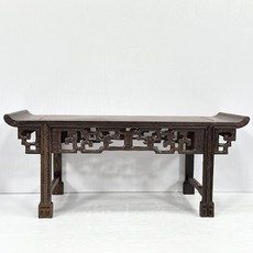 【御古齋】精選虎斑雞翅木翹頭長形供桌貢杯座高腳展示架藝品展示座裝飾擺飾三種尺寸可選, 1個, 大