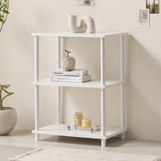 편안한가구 티아 선반 진열장 수납 다용도 선반장 2단 3단 4단 5단 조립식 진열대, 화이트