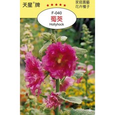 天星牌 蜀葵種子 家庭園藝花卉種子 Hollyhock 蜀葵 F-040, 1包