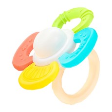 旋轉小花搖鈴 矽膠寶寶玩具, 實色款, 1個, 固齒器