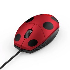 COMMATECH FK NI3 RTS 마우스 선물 USB 유선 컴퓨터 액세서리 광학 경량 스포츠 게임용 양손 CF, 상세페이지 참고, 무당벌레 한정판