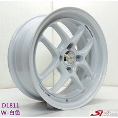 【FK鋁圈】15吋 4/100 D1811 白色 輕量化設計 提升操控性 多車型適用, 1個