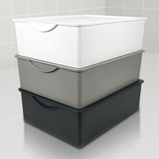 JT 다용도 플라스틱 수납함 속옷 정리함 소품 가정용 정리박스 속옷정리함, 차콜, 차콜, 1개