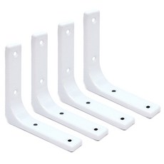 아이베란다 엠보 L형 선반 받침대 브라켓 선반대, 4개, 화이트 100mm
