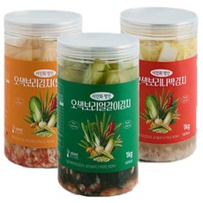 [KLEVASHARP] 이인화명인 프리미엄 청정 산청 오색보리 김치3종, 1박스, 5kg