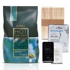 이탈왁스 핫필름 아줄렌 하드왁스 굵은모 브라질리언 페이스 겨드랑이 왁싱, 1kg, 1개