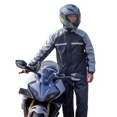 큰귀멍멍 초강력 방수 남성용 오토바이 자전거 낚시 등산 작업용 레인코트 비옷 우비 세트, 그레이