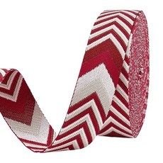 PH PandaHall 9.1m(10야드) 웨빙 스트랩 3.8cm(1.5인치) 레드 화살표 스타일 리본 폴리에스터 우븐 핸드백 DIY 가방 지갑 벨트 기타 선물 포장 홈 크리스