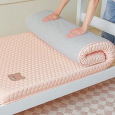 토퍼매트리스 침대매트 토퍼패드 슬림 바닥매트리스 접이식, 1cm, 제이드그린 4.5cm