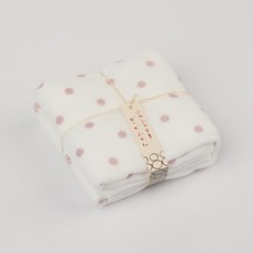 HARADA KIYOI 일본 카야 8겹 순면 키친크로스 주방 행주, 2개, 도트 핑크