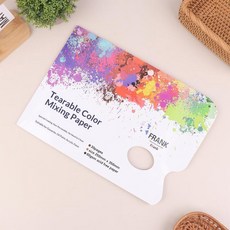 아티스트용 일회용 떼어내는 팔레트 유화 수채화 용지 페인트 플레이트 구아슈 미술 용품, L