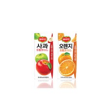 델몬트 드링크 190ml 사과x24팩+오렌지x24팩, 48개