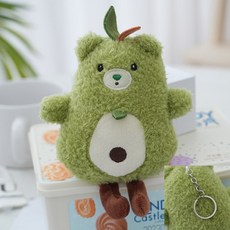MIROSE 아보카도 키링 곰인형 키링 가방 악세사리 키홀더, 그린, 그린