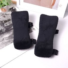 사무실 책상 의자 팔받침 커버 저반발 메모리폼 소재 검정색 고정 양쪽 세트 피로, 상세페이지 참조