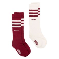 아디다스 X 웨일즈 보너 3 스트라이프 양말 2팩