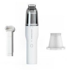 車載吸塵器便攜式吹氣吸塵汽車家車兩用無線充電手持大吸力, 一台, 充電款-塑料網白色+吹氣頭