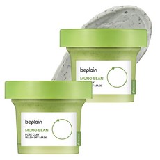 [비건뷰티] 비플레인 녹두 모공 클레이 워시오프 팩 120ml, 1개입, 2개