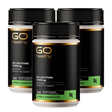 고헬씨(Go Healthy) 고헬씨 레시틴 1500mg - 콜레스테롤 서포트 120 소프트젤캡슐 X 3개, 1세트, 360캡슐, 120정