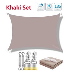 야외 차양 방수 태양 쉐이드 돛 정원 캐노피 테라스 자동차 캔버스 직사각형 수영장 쉘터 햇빛가리개, [10] 3.6x3.6m, 7. Sails and Accessorie