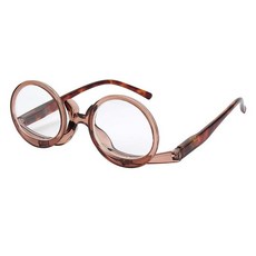 Aisi 여성용 확대 메이크업 안경 아이 메이크업 안경 플립 다운 렌즈 접이식 화장품 안경, 7699+색상 2