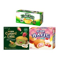 카스타드 딸기생크림 276g x1개+카스타드 말차 288g x1개+카스타드 138g x1개, 1세트, 702g