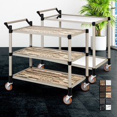 일반형 2단 3단 특대 무빙카트 스텐트롤리 음식이동 식당웨건 웨곤, 일반형 실버제브라 3단특대, 1개