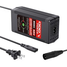 QDD 54.6V 2A 리튬 배터리 충전기 13S 48V 리튬 이온 배터리용 3핀 XLR 커넥터 포함, QDD 54.6V 2A 리튬 배터리 충전기, 13S 4