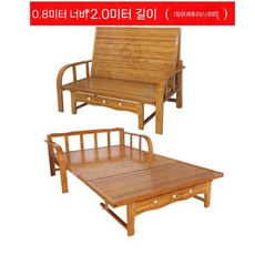 대나무평상 야외 접이식 접이식평상 실내 간이 베드, 80x202cm 둥근 난간