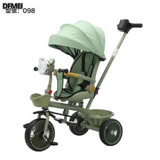 DFMEI 可坐可躺嬰兒手推車旋轉座椅遛娃兒童推車腳踏 兒童三輪車腳踏車, 1個, 1cm, 綠色:參考詳情