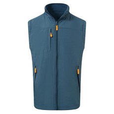 M MAELREG 남성용 골프 조끼 양면 플리스 조끼 아우터 방풍 경량 따뜻한 소프트쉘 민소매 재킷 남성용 다크 블루 L