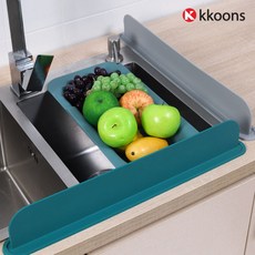 꾼스 실리콘 싱크대 물막이 물튀김방지 주방 설거지 씽크대 가림막 (Araium)