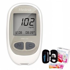 메디니아 자동혈당측정기 추천 사혈기포함 당뇨체크기 혈당측정계 당검사기, 1개, 혈당측정기