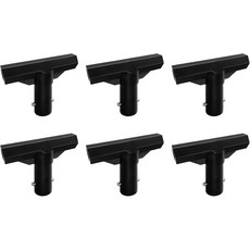 6팩 트램펄린 플라스틱 T-커넥터 폴 캡 탑-T 튜브 커넥터 탑 링 네트 및 유리 섬유 막대 연결을 위한 인클로저 교체 부품 블랙