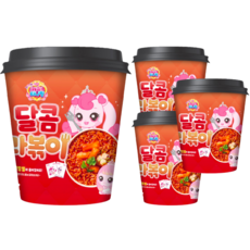 캐치 티니핑 달콤 라볶이 컵 즉석조리식품 어린이 간편식, 4개, 170g