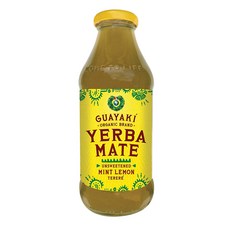 Guayaki 예르바 메이트 언스위튼드 레몬 민트, 1개, 473ml