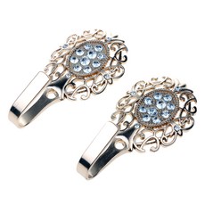 2 x럭셔리 커튼 뒤로 타이 백 벽 도어 후크 타셀 홀더 옷 걸이, 커튼 Tieback, 황금, 1개