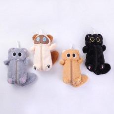 star starred 폭신한 고양이 봉제 인형 파우치 필통, 1세트, 4종 4개입