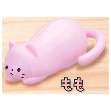 YELL 發條翻滾貓 扭蛋 轉蛋 療癒玩具, 1個, 粉貓（もも）, 粉貓