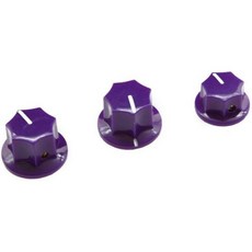 Dopro 3개 세트 에이지드 화이트 브라스 인서트 USA 스펙 14인치 재즈 J 베이스 노브 대형 및 소형 노브, Purple