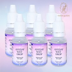 히알루론산 렌즈 습윤제 안구 건조 애니데이 드롭 렌즈 습윤액 15ml 6병 촉촉한 휴먼바이오, 6개