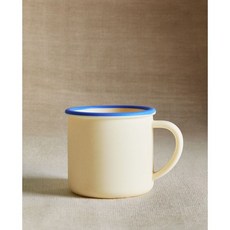 자라홈 브랜드관 대비색 림 실리콘 키즈 컵 47600210080, 12 x 10 x 9 cm, 에크루/블루