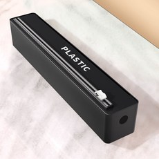保鮮膜切割器烘焙錫紙雙向滑刀切割盒家用磁吸壁掛式收納盒收納架, 1個, 黑色普通款加大號:如圖