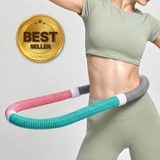 아노이 고탄성 뱃살 자극 무소음 스프링 훌라후프, 1개, 믹스 파스텔, 1.2kg